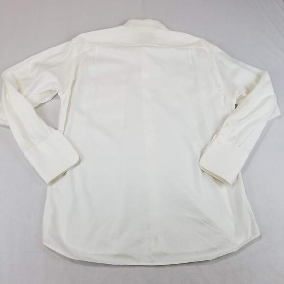 Gitman Gold Shirt Mens 16.5 34 White Herringbone French Cuff Long Sleeve USA - Picture 3 of 10